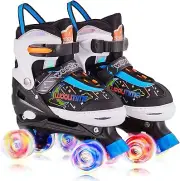 Adjustable Kid Roller Skates Woolitime 3-6 Year Olds Light Up Wheels Open Box