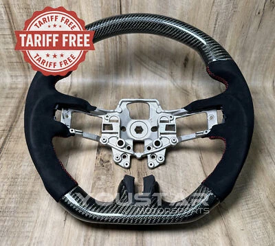 NO TARIFF for Ford 15-17 Mustang Shelby CARBON Suede Alcantara Steering Wheel (for: Ford)
