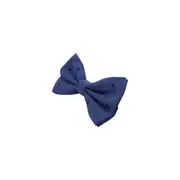 Mens Blue Denim Preppy Insects Patterned Cotton Bow Tie