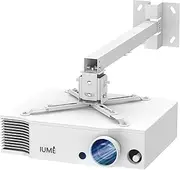 Projector Mount, Wall Ceiling Mount Hanger with Universal LCD/DLP Mounting for Epson, Optoma, Benq, ViewSonic Projectors, Video Projector Mount, Extendable,33lb Load Capacity, White