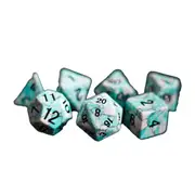 [Metallic Dice Games] MDG Synthetic Polyhedral Dice Set 16mm (Blue Turquoise)