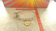 ALEX & ANI Initial u Beaded Bracelet gold
