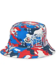 Moncler Kids Printed Reversible Shell Bucket hat - Multicoloured XS