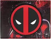 [Deadpool] Animated Antihero Face Red ID and Card Bi-Fold Wallet