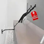 ECHOGEAR TV Safety Straps - Anchor TVs Up to 90" to Furniture Or The Wall - Pre-Assembled Anti-Tip Strap Includes All Hardware for Baby Proofing Your TV