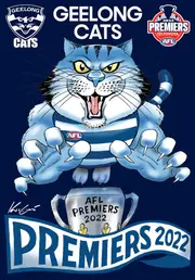 Geelong Cats AFL Premiers 2022 Caricature Sticker Decal