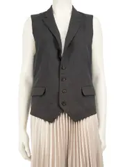 Grey Button Up Waistcoat