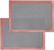 Silicone Baking Mat with Microperforated, 2 PCS Perforated Baking Mats/Oven Liners for 13" x 18" Half Sheet Pan, Reusable Air Mesh Silicone Mat for Cookie/Eclair/Bread/Pizza/Pastry