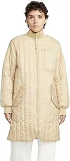 [Nike] Sportswear Therma-FIT Tech Pack Women's Loose Fit Long Jacket, WHEAT GRASS/LIGHT OREWOOD, LARGE, Wheat Grass/Light Orewood