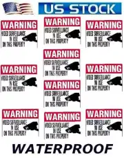 RED WINDOW STICKERS FOR HOME SECURITY SYSTEM CAMERAS BURGLAR ALARM WARNING SIGNS