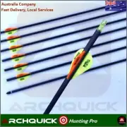 6 x 31.5" PURE CARBON ARROWS Spine 300 COMPOUND RECURVE BOW HUNTING TARGET