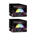 2x Sansai USB Powered Portable Multi-Feature LED Crystal Party Stage Light