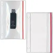 StoreSMART - Flash Drive Zipper Case for 3-Ring Binders - 50-Pack, Clear