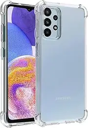 [Sidande] Case for Galaxy A23 4G Case, Samsung A23 SM-A235F Case for Girls Women, Clear Transparent Soft Flexible TPU Slim Phone Protective Case Cover for Samsung Galaxy A23 Clear