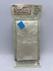NEW Vintage 1999 Melt & Pour Coconut Oil Soap Kit Alabaster White Starfish Shell