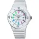 CASIO WATCH 卡西歐彩繪數字刻劃混搭潛水風格白色膠帶運動腕錶 型號：LRW-200H-7BVDF【神梭鐘錶】