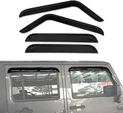 AUSGO Weathershields Compatible with Jeep Wrangler JL Series 4Door 2018-Onwards, Luxury Weather Shields Window Visors Wind Deflectors Sun Rain Guard 4PCS Set