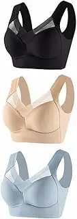 [Generic] Bras for Women 36c Women's Large Strapless Lace Tank Top Underwear Thin Side Fold Side Breast Gather Adjustable Bra 2 Or 3 Set Women's Sports Bras High Support