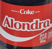 Share A Coke with Alondra 2025 Personalized Gift Coca Cola Bottle 20oz