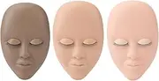 Lash Mannequin Head Realistic Training 3D Rubber Eyelash Mannequin Head Double Layers with Replaced Eyelid for Beginners