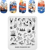 Rolabling Nail Stamping Plate Stainless Steel Nail Plates Template Nail Polish Stamping Nature Dot Image Stencil Manicure Printing Design (FA081)