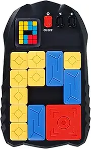 Super Slide Brain Teaser Puzzles, 500+ Levelled UP Challenges Electronic Sliding Puzzle Brain Game, Travel Toys Handheld Games Console, Electronic Board Games Travel STEM Toys for Kids Adults