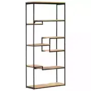 Bookcase 80x30x180 cm Rough Mango Wood