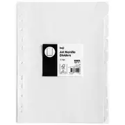 Keji A4 10 Tab Manilla Dividers White