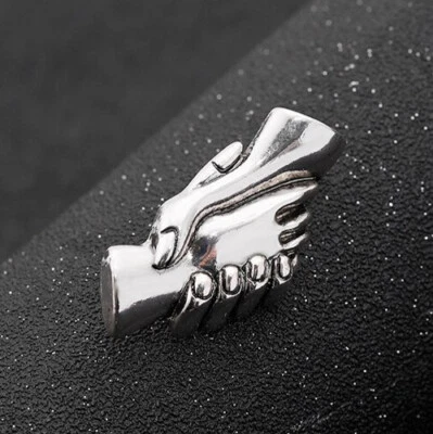 Shake Hands Handshake Lapel Pin Acknowledge Agreement Greeting Congratulations