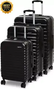 Hardside Expandable Spinner Luggage Set 3-Piece Black (55cm, 68cm, 78cm) Durable