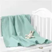 Light Blue Muslin Swaddle Blankets Boy, Cotton Baby 47"x47",