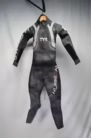 NWT TYR Hurricane Cat 3 Black Silver Full Sleeve Wetsuit Womens Small HURCTF6A