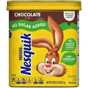Nestle Nesquik No Sugar Added Chocolate Powder, 16 oz,fAST SHIPPING