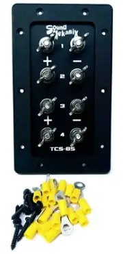 Quad Subwoofer Speaker Box Terminal Cup, QUAD Input - TCS-8S Black