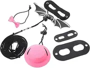 SUPVOX Bearded Dragon Harness Lizard Walking Leash Bow Tie Hat Kit for Pet Lizards Outdoor Leash Set