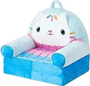 Idea Nuova Gabby's Dollhouse Cakey Kids Figural 2 in 1 Plush Flip Out Sofa Chair to Sleeper Couch
