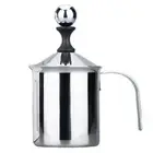 Double Mesh Milk Foam Mesh Stainless Steel Egg Beater Cappuccinos