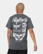 [RATS GET FAT] Rats Get Fat Butterfly Effect Vintage T-shirt Off Black - Size XL XL Off Black