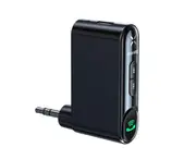 Car Aux Bluetooth 5.0 Adapter Wireless 3.5mm Audio Receiver For Auto Bluetooth Handsfree Car Kit Speaker Headphone - Black