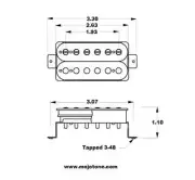 '59 Clone Humbucker PickupSet, Cover / Bobbin Color : Gold