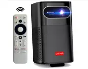 OTHA 1080P FHD Portable Projector, Built in Google TV, Netflix, DLP 3D Mini