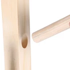 (Wood Color)Wooden Tree Coat Rack 8 Hooks Clothes Rack Stand For Coats Hats AU
