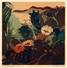 Desert Roses : Eva Watson : Linocut : 1928 : Art Print