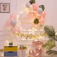 在飛比找momo購物網優惠-韓系粉嫩寶貝生日氣球組1組-數字任選(生日氣球 派對 氣球 