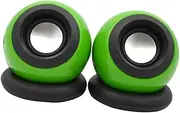jojofuny Loudspeaker for Desktop Powered Computer Speakers Small Multimedia Mini Desktop Speaker Stereo Sound Green