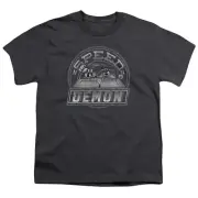 Looney Tunes Speed Demon Kids Youth T Shirt Licensed Taz Cartoon Tee Charcoal