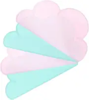 Toyvian 4pcs Silicone Pet Placemat Dog Feeding Mat Non-Slip Indoor Cat Bowl Mat Pet Accessory Food Cloud Shape and Leakproof
