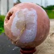 1.26LB Natural Sakura Agate Quartz Sphere healing ball Specimen
