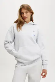 [Body] Body - Plush Premium Graphic Hoodie - Cloudy grey marle/ski tour XL CLOUDY GREY MARLE/SKI TOUR