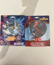 Nightlight LED Spiderman (marvel) & Paw Patrol (Nickelodeon).Rotary Night Light